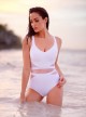 Maillot de bain gainant It's a Cinch Blanc - Illusionists - "M" - Miraclesuit swimwear