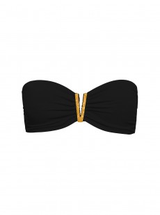 Haut de maillot de bain Bandeau Bijou Noir - Color Mix