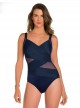Maillot de bain gainant Madero Bleu Marine - Net Work - "W" - Miraclesuit swimwear