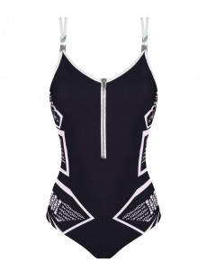 Maillot de bain sculptant 1 pièce - Diana Zip - City Shore - Miradonna