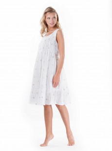 Robe col V mi-longue Blanche - Portofino - Iconique