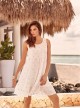 Robe col V mi-longue Blanche - Portofino - Iconique	
