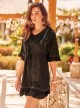 Robe à volants lacée à la taille Noire - Sahara Nights - Iconique	