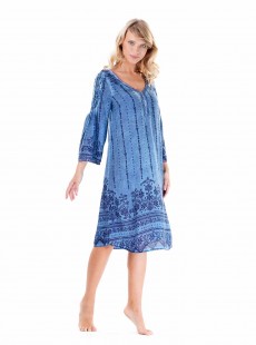 Kaftan manches longues Dennim - Indigo Pool - Iconique