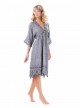 Kaftan mi-long Gris - Luxe Linen - Iconique