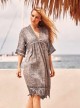 Kaftan mi-long Gris - Luxe Linen - Iconique