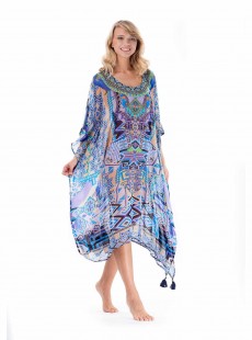 Poncho Midi Graphique Multicolore - Fuego - Iconique