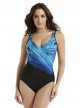 Maillot de bain gainant It's a Wrap - Blue Pointe -"M" -Miraclesuit Swimwear