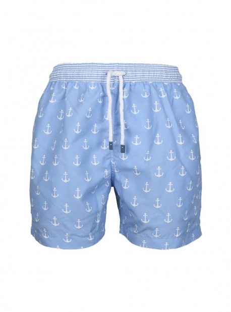 Short de bain bleu clair ancres Classic - Anchor - Palmacea