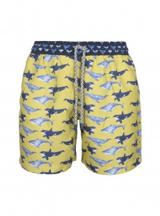 Short de bain jaune Classic - Whales - Palmacea