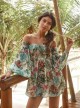 Robe de plage Courte bustier Tulum Madison Imprimés fleuris - PilyQ	