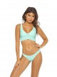 Culotte de bain Azura Smocked Bleu/Vert - PilyQ