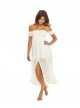 Robe de plage Longue bustier Water Lily Mishell Blanc - Pily Q