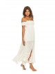 Robe de plage Longue bustier Water Lily Mishell Blanc - Pily Q