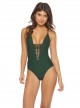 Maillot de bain 1 pièce Plongeant Envy Victoria Vert - PilyQ