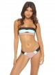 Haut de maillot de bain bandeau Riviera Color Block Marron - PilyQ