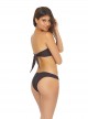 Haut de maillot de bain bandeau Riviera Color Block Marron - PilyQ