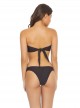 Haut de maillot de bain bandeau Riviera Color Block Marron - PilyQ