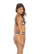 Haut de maillot de bain triangle Riviera Color Block Marron/ Bleu - PilyQ