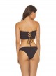 Haut de maillot de bain Bandeau Coco Smocked Marron - PilyQ