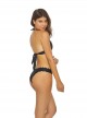 Culotte de bain réversible Twilight Seamless Wave Noir - PilyQ