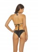 Haut de maillot de bain Triangle Tour de Cou Twilight Isla Noir pailletté - PilyQ