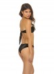Haut de maillot de bain Bandeau Twilight Knot Noir pailletté - PilyQ