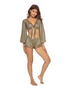 Short de plage Oro Halsey Doré - PilyQ