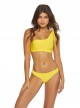 Brassière de bain asymétrique Marigold One shoulder Jaune - PilyQ