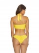 Brassière de bain asymétrique Marigold One shoulder Jaune - PilyQ