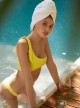 Brassière de bain asymétrique Marigold One shoulder Jaune - PilyQ