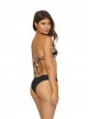 Culotte de bain Midnight Ruched Noir - PilyQ