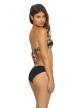 Culotte de bain Midnight Ruched Noir - PilyQ
