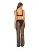 Pantalon de plage Long en résille Midnight Nikki Mesh Noir - PilyQ