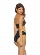 Haut de maillot de bain bandeau en dentelle Midnight Lace Noir - PilyQ