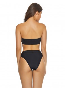 Haut de maillot de bain bandeau en dentelle Midnight Lace Noir - PilyQ