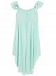 Robe de plage bustier à volants Azura Pamela Bleu/Vert - PilyQ