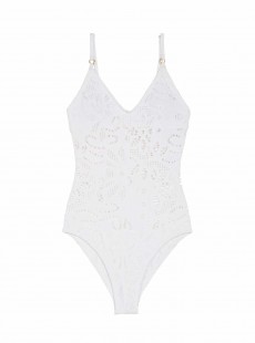 Maillot de bain 1 pièce Water Lily Catherine Blanc - PilyQ