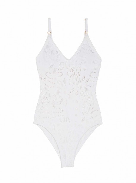 Maillot de bain 1 pièce Water Lily Catherine Blanc - PilyQ