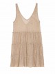 Robe de plage courte Oro Laura Or Paillete - PilyQ