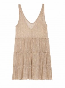 Robe de plage courte Oro Laura Or Paillete - PilyQ