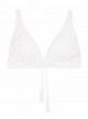 Haut de maillot de bain Plongeant à oeillets Eyelet Halter blanc - PilyQ