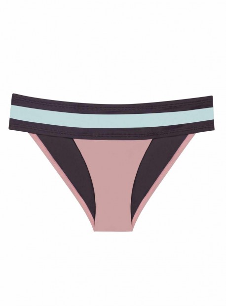 Culotte de bain Riviere Color Block Marron/Bleu - PilyQ