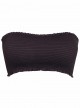 Haut de maillot de bain Bandeau Coco Smocked Marron - PilyQ
