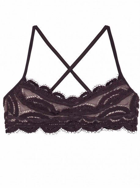 Brassière de bain en dentelle Coco Lace Marron - PilyQ