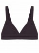 Haut de maillot de bain Triangle Coco Stitched Marron - PilyQ