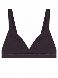 Haut de maillot de bain Triangle Coco Stitched Marron - PilyQ