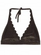 Haut de maillot de bain Triangle Réversible Twilight Seamless Wave Noir - PilyQ