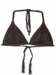 Haut de maillot de bain Triangle Tour de Cou Twilight Isla Noir pailletté - PilyQ