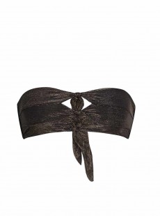 Haut de maillot de bain Bandeau Twilight Knot Noir pailletté - PilyQ